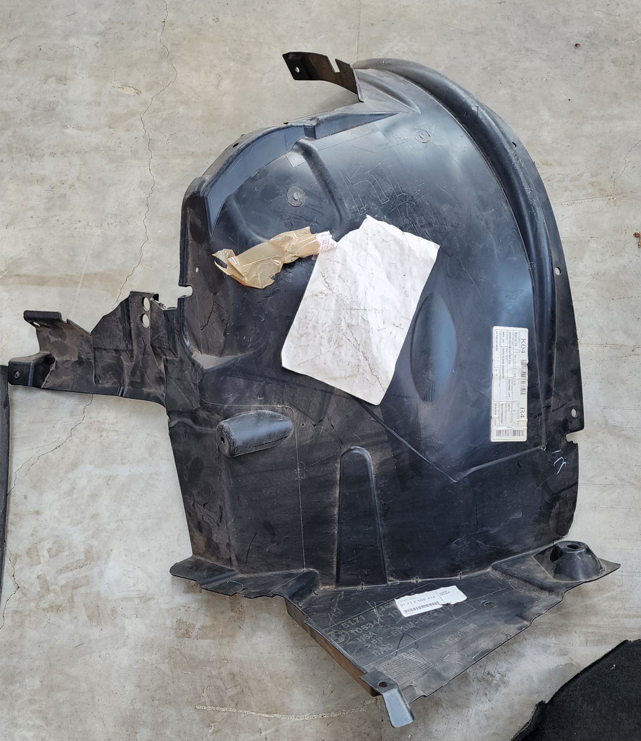 E70 X5 FENDER LINER EXTENTION RIGHT FRONT REAR PIECE