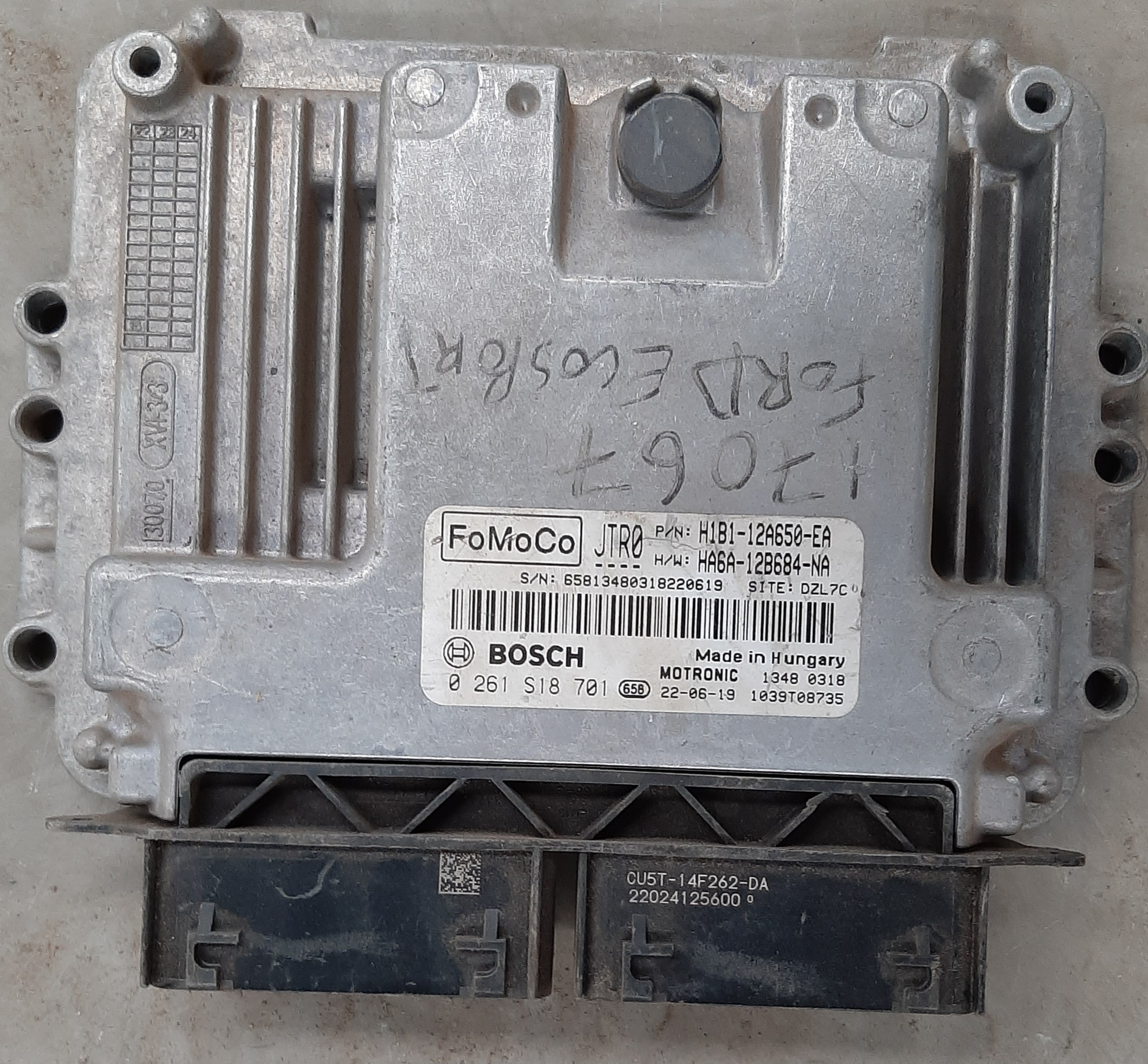 ECOSPORT 1.0 TITANIUM ENGINE CONTROL UNIT
