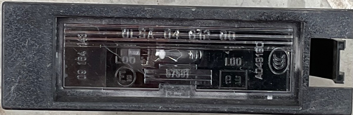 ASTRA H NUMBER PLATES LIGHT