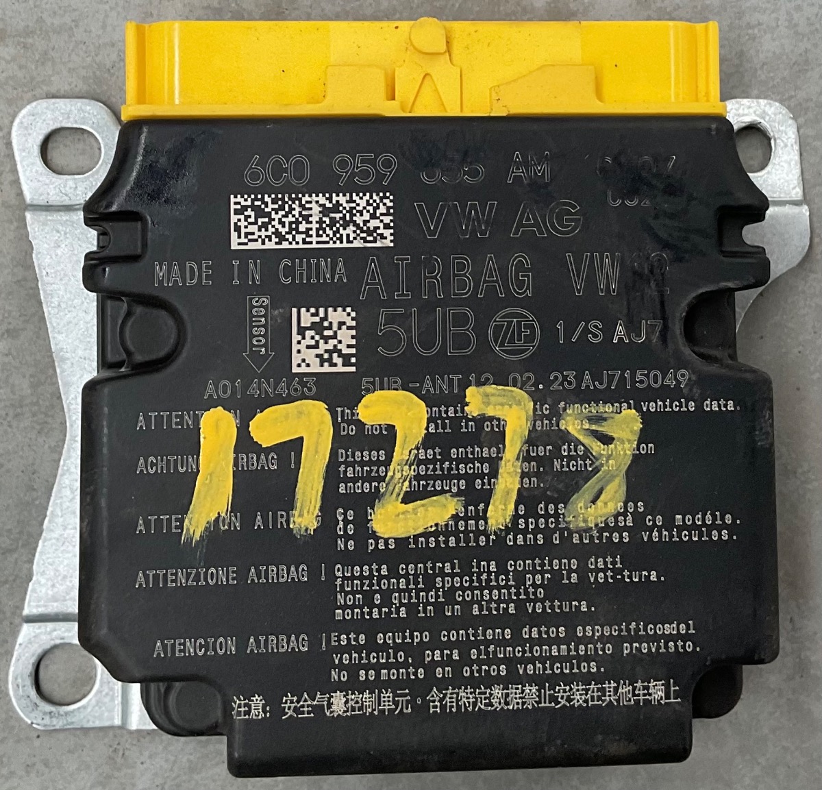 POLO VIVO AIRBAG CONTROL UNIT