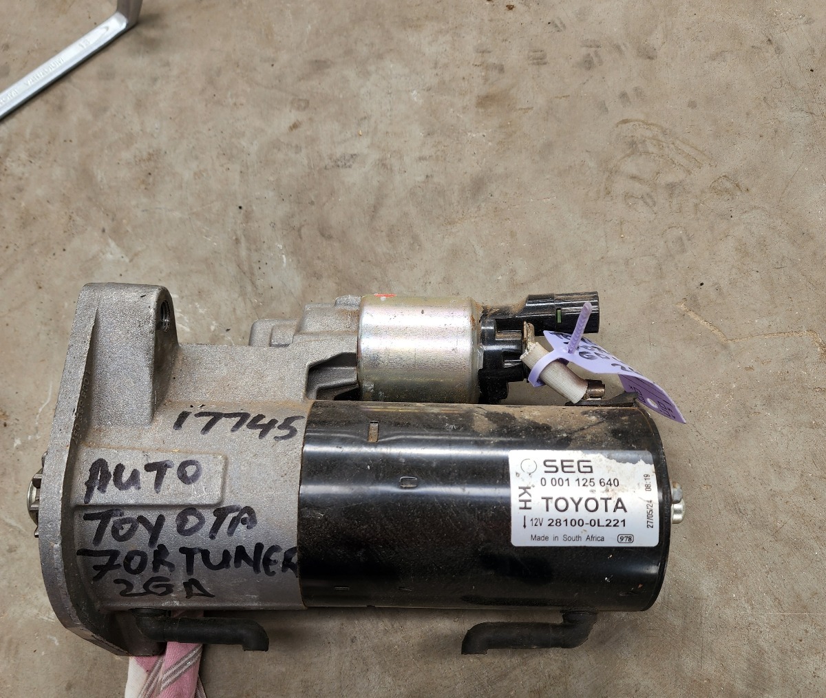 FORTUNER 2.4 GD 4X4 AUTO STARTER MOTOR