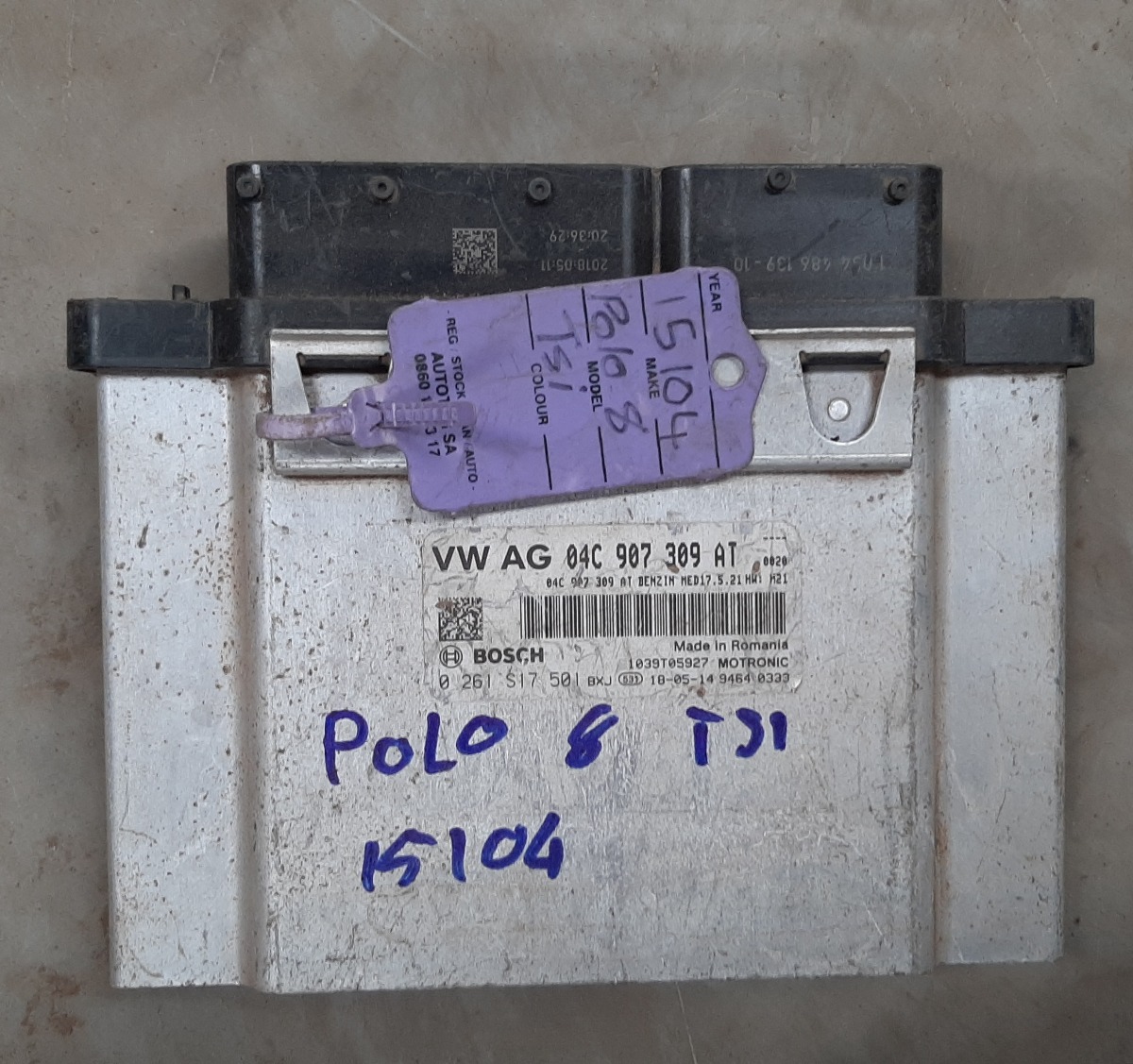 POLO 1.0 TSI ENGINE CONTROLE UNIT