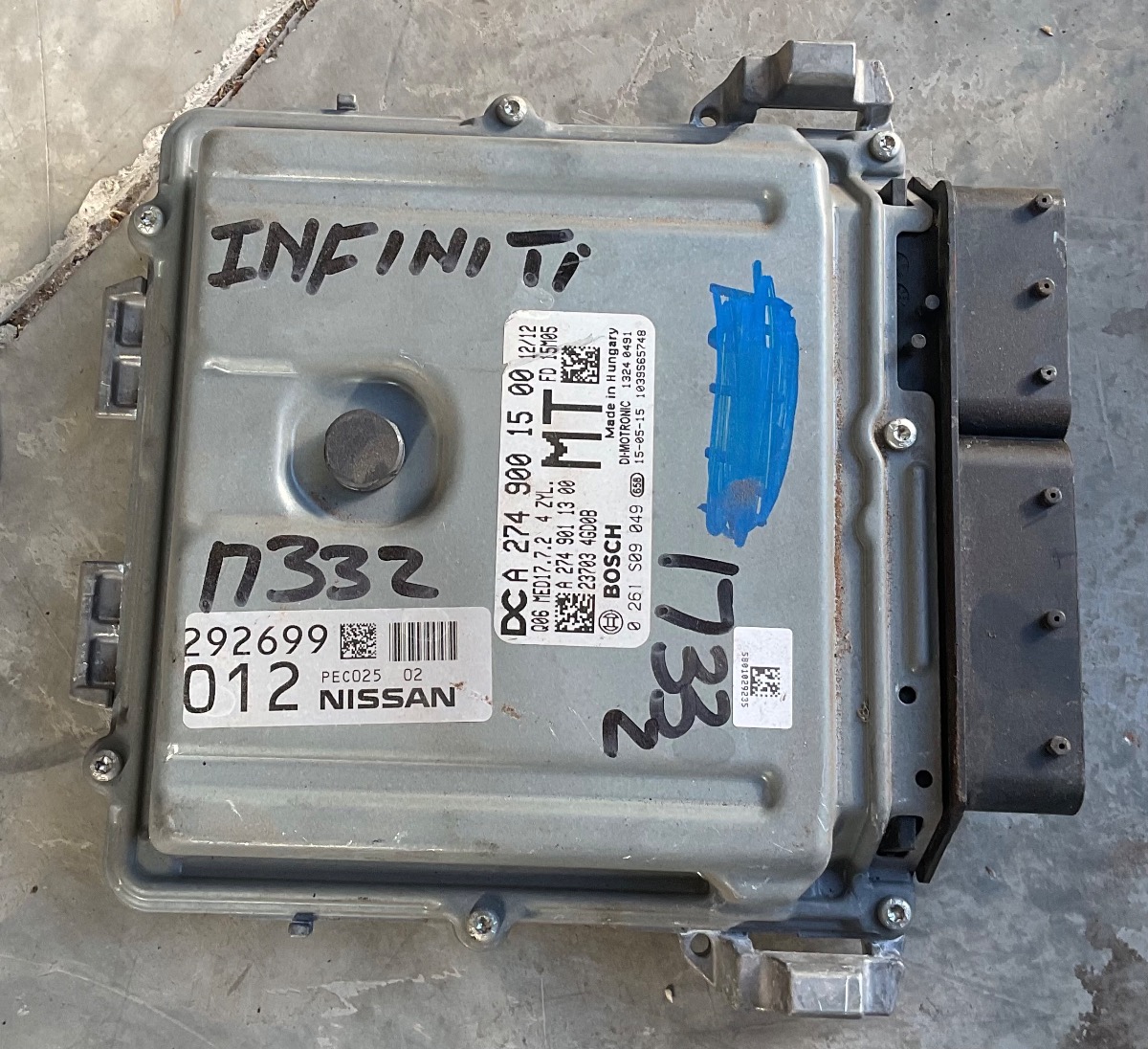 Q50 2.0 PREMIUM A/T ECU