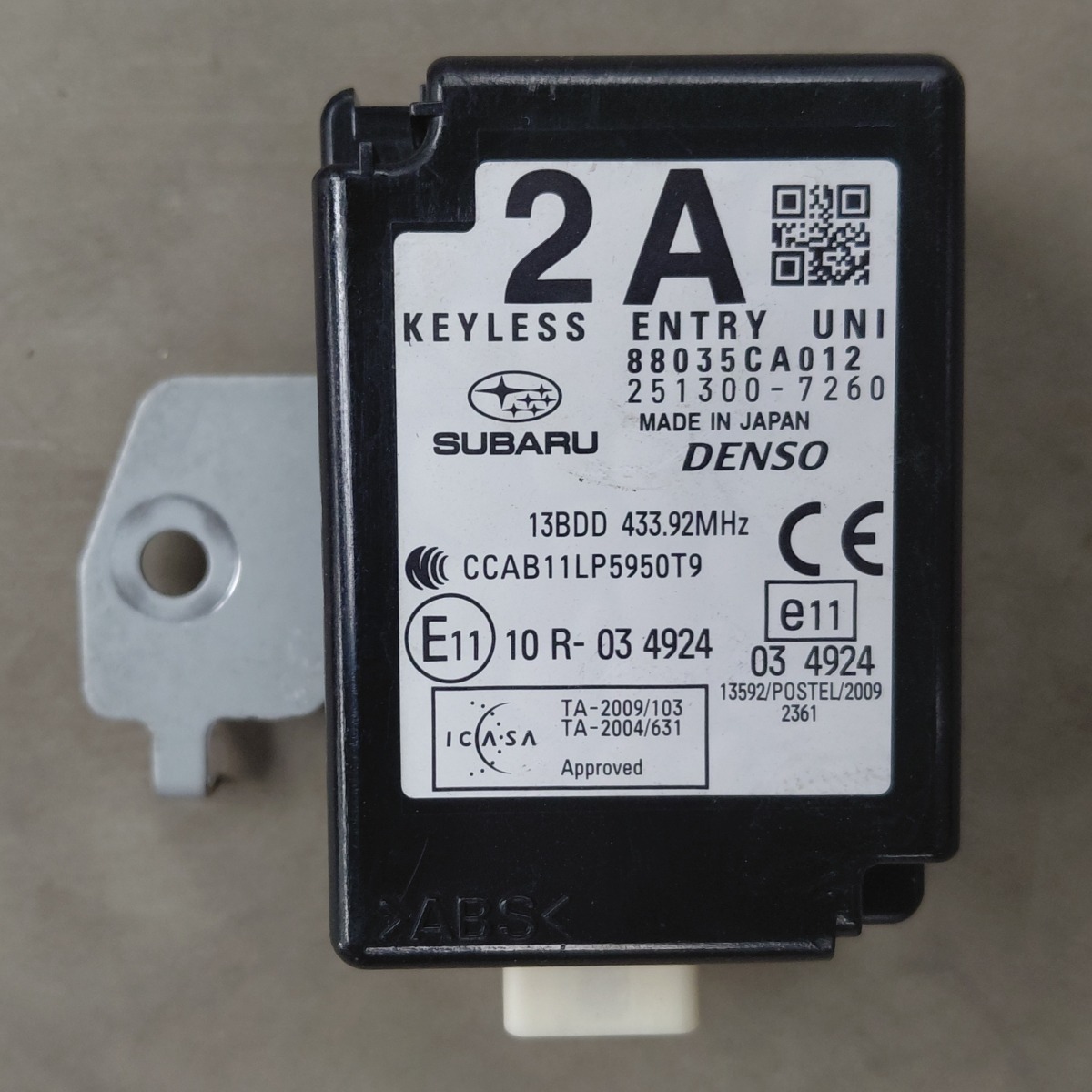 86 KEYLESS ENTRY UNIT