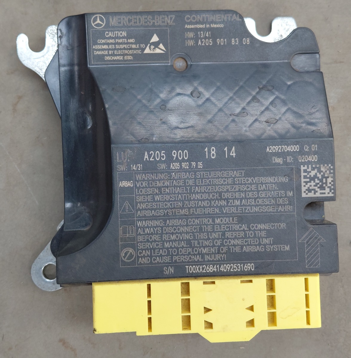 W205 AIRBAG MODULE