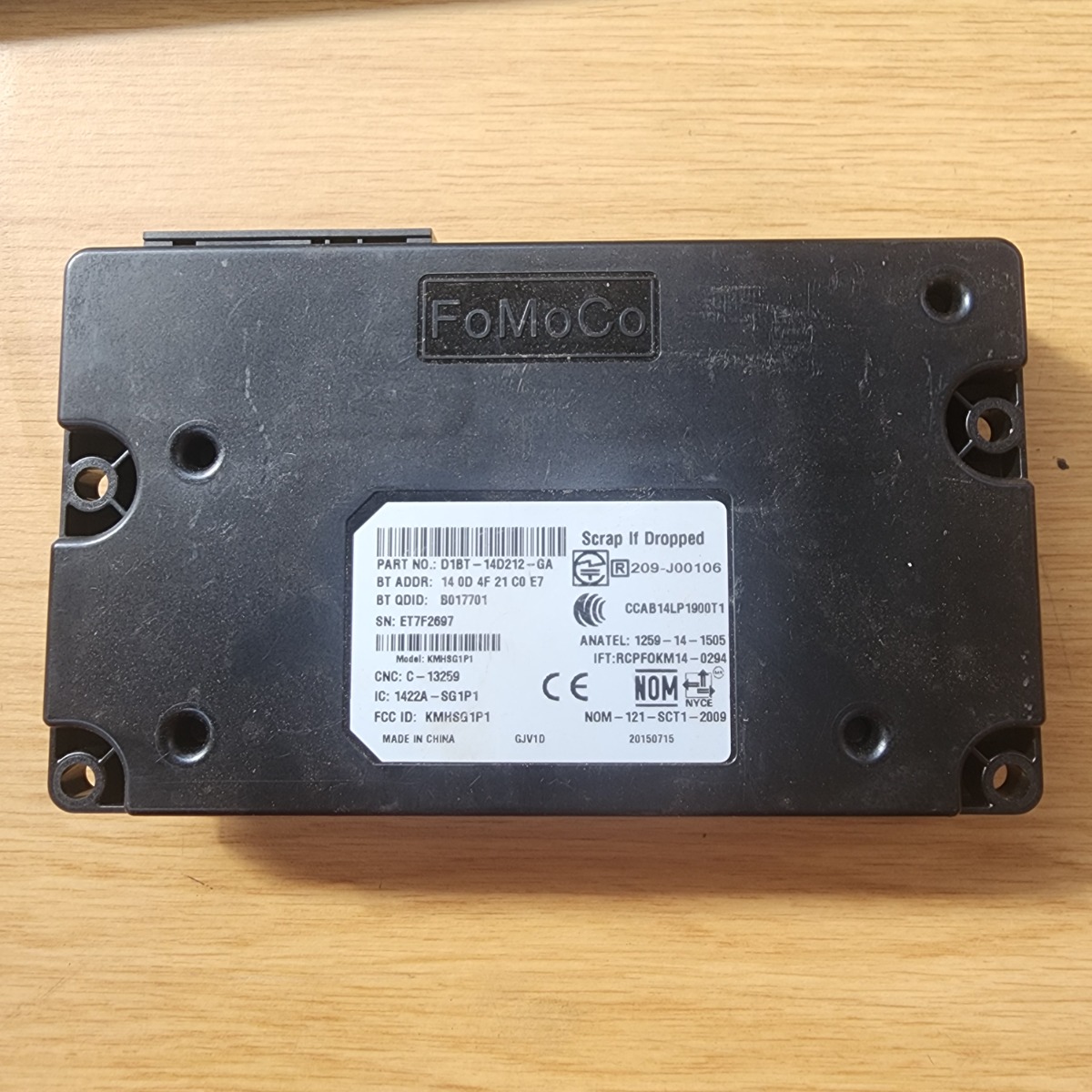 FIESTA ECOBOOST BLUETOOTH MODULE