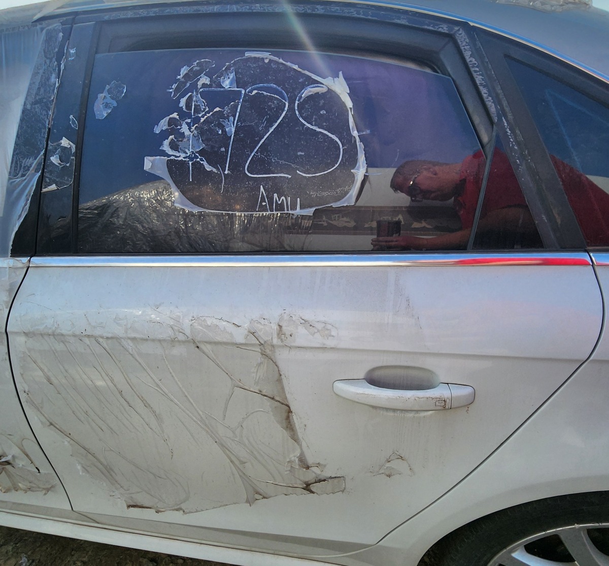 A4 B8 LEFT REAR DOOR (SHELL)